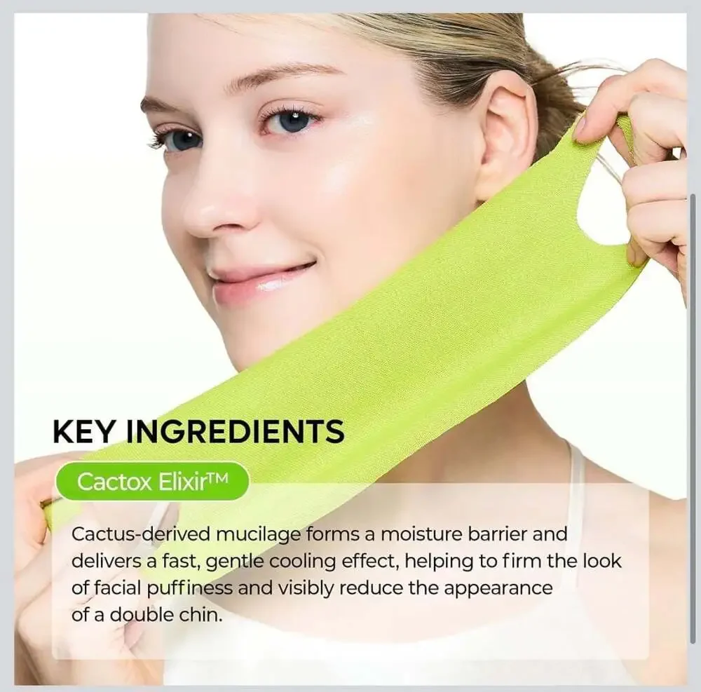 Dr. Melaxin Cactox Cooling V-Up Mask / V-Lifting Mewing Band, 4 Pack